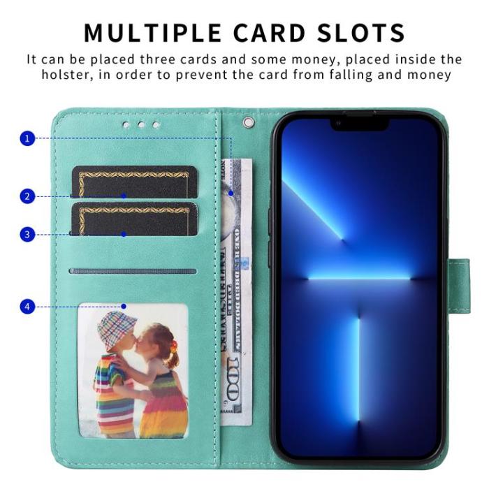 A-One Brand - Xiaomi 17 Pro Plånboksfodral Sunflower Imprint - Grön