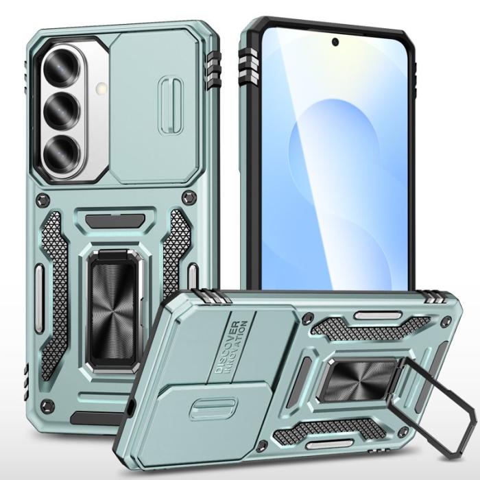 OEM - Mobilskal för Samsung Galaxy S26 Plus Kickstand PC + TPU - Grön