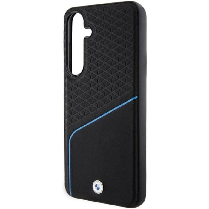 BMW - BMW Galaxy S24 Plus Mobilskal Magsafe Signature Läder Textured Line