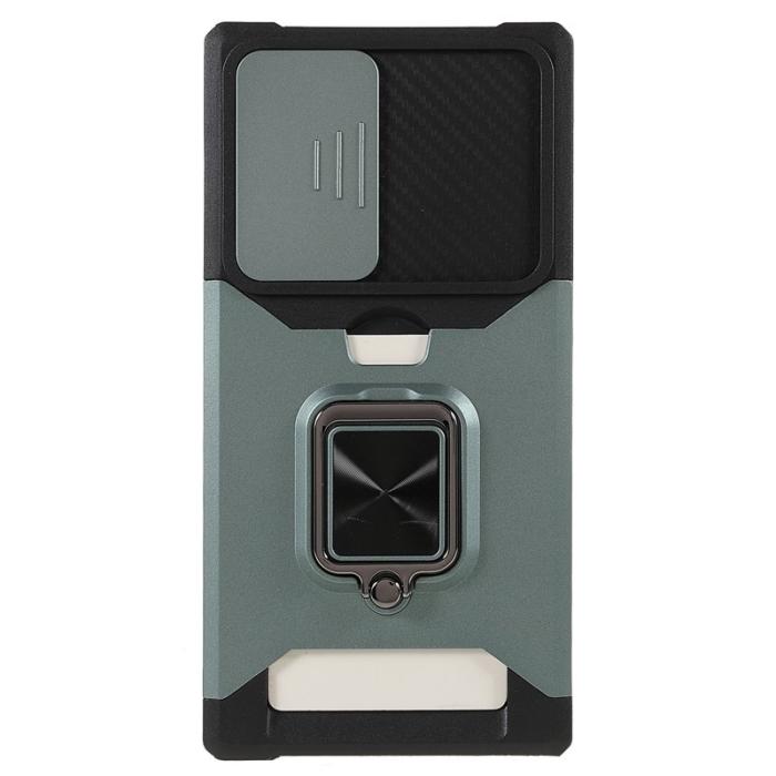 OEM - Mobilskal för Samsung Galaxy S26 Ultra Kickstand PC + TPU - Svartgrön