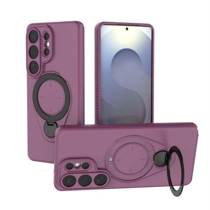 OEM - Mobilskal för Samsung Galaxy S26 Ultra Kickstand PC + TPU - Vinröd