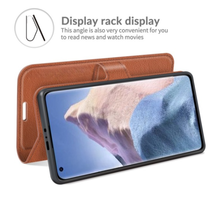 OEM - Xiaomi Mi 11 Ultra Plånboksfodral Folio Flip Kickstand - Brun