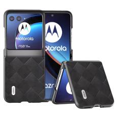 ABEEL - ABEEL Mobilskal till Motorola Razr 40 Ultra 5G PU L&auml;der Svart