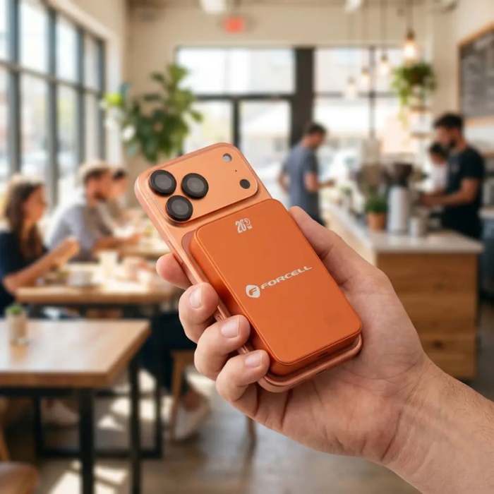 Forcell - Forcell Powerbank 10000 mAh Magsafe 15W Superslim - Orange