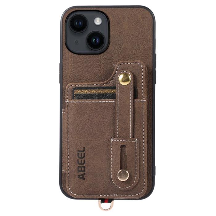 ABEEL - ABEEL Style 01 Mobilskal till iPhone 14 Plus Litchi Textur Khaki