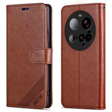 AZNS - AZNS Xiaomi 15 Ultra Pl&aring;nboksfodral Anti-Scratch Konstl&auml;der - Brun