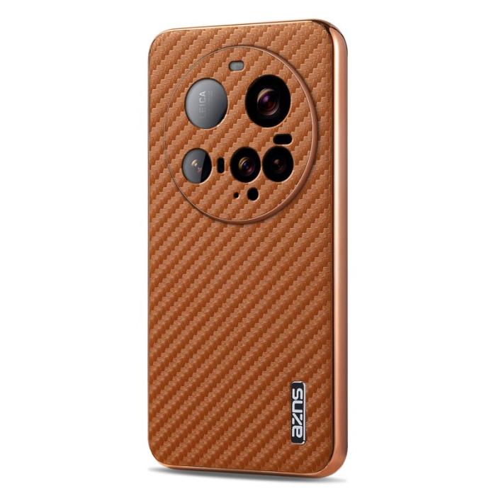 AZNS - AZNS Xiaomi 15 Ultra Fodral - Electroplating KonstLäder - Brun