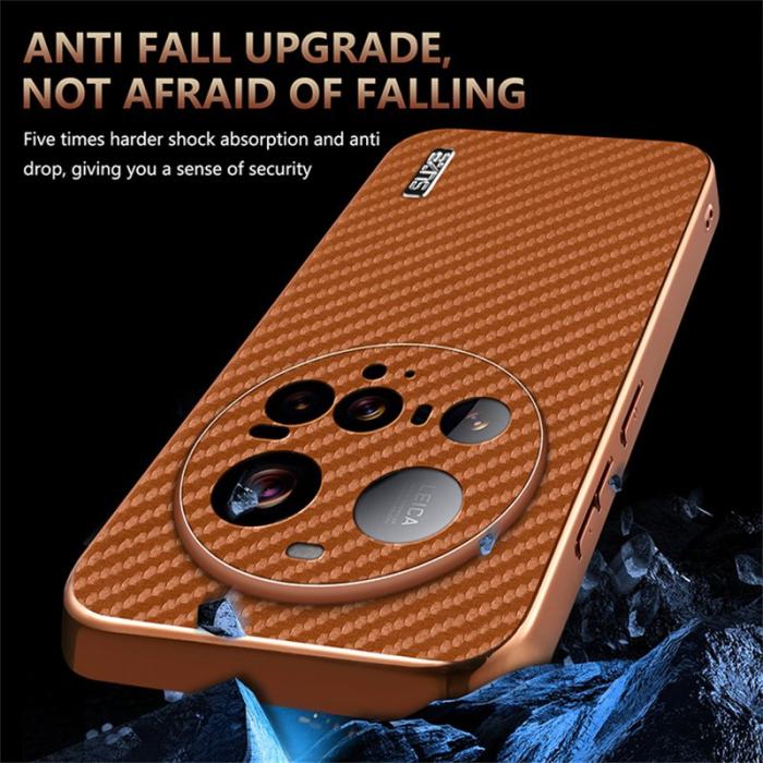 AZNS - AZNS Xiaomi 15 Ultra Fodral - Electroplating KonstLäder - Brun