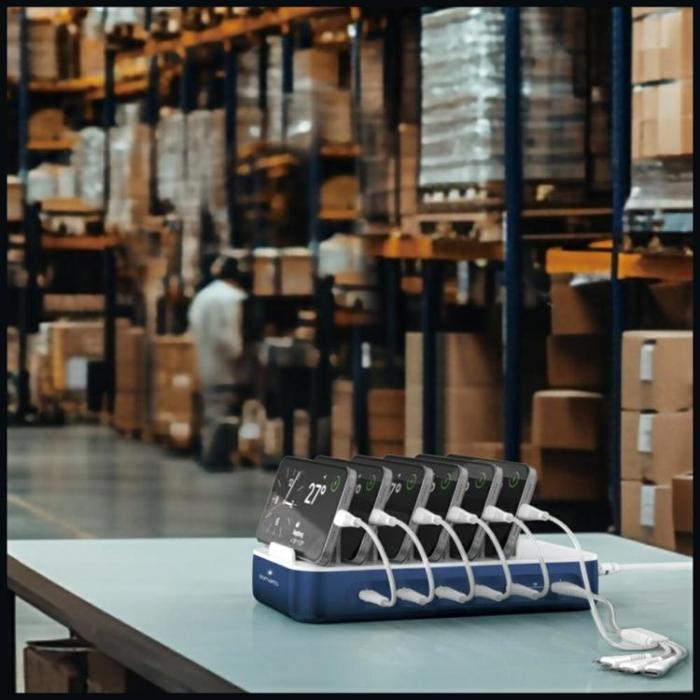 4smarts - 4smarts Laddningsstation 100W med Kabelset Team – Marinblå