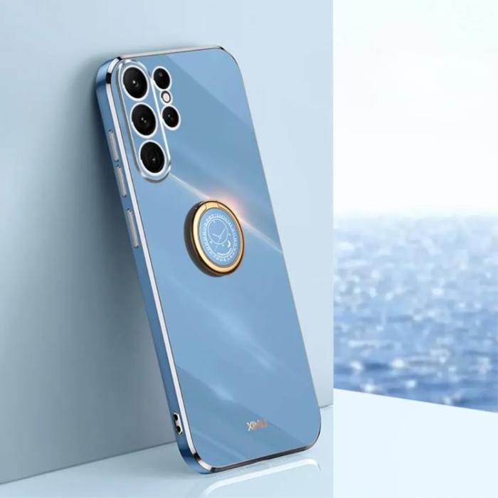 Taltech - Galaxy S24 Ultra Mobilskal Ringhållare - Blå