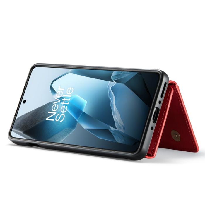 DG.MING - DG.MING M1 Series Mobilskal till OnePlus 13 med Ställ och Plånboksfodral - Röd
