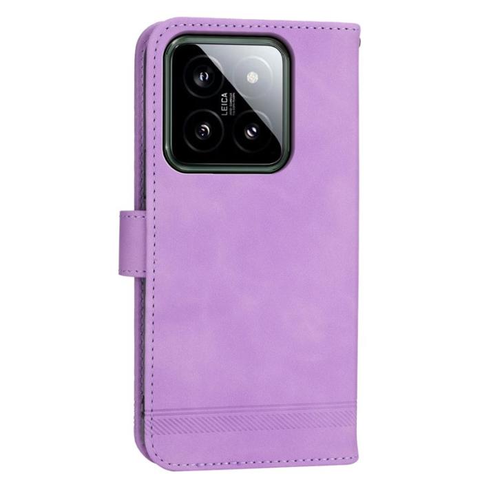 DIERFENG - DIERFENG DF-03 för Xiaomi 14 Plånboksfodral Konstläder - Lila
