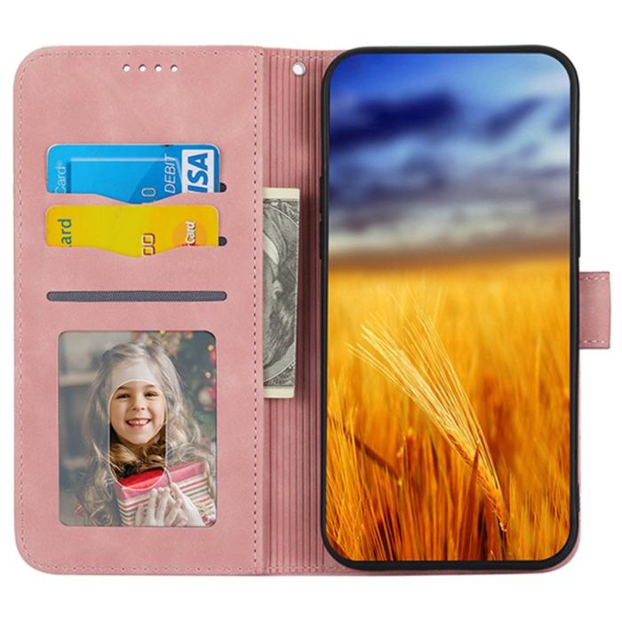 DIERFENG - DIERFENG DF-03 för Xiaomi 14 Plånboksfodral Konstläder - Rosa
