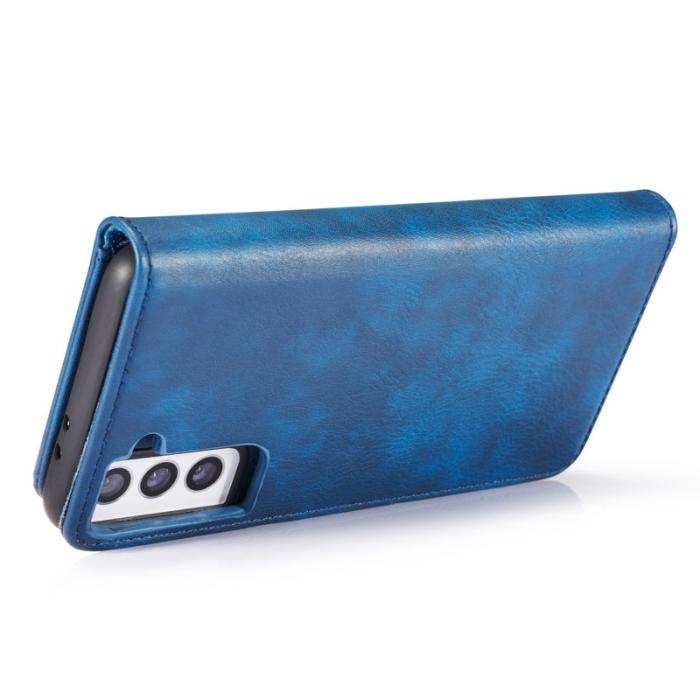 DG.MING - DG.MING Samsung Galaxy S21 4G/5G Plånboksfodral Äkta Läder 2-i-1 Blå