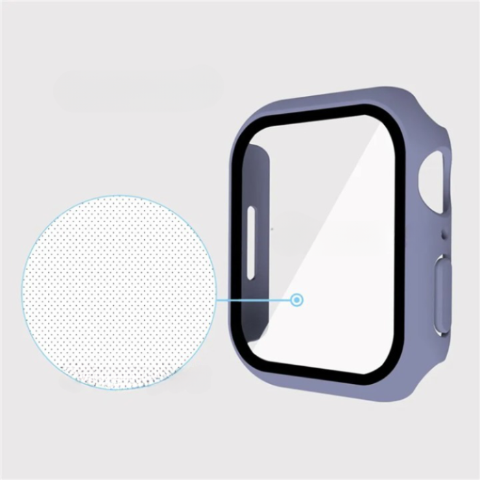 OEM - 2-i-1 Skal med Hädat glas Apple Watch 7/8 (45mm) - Lila