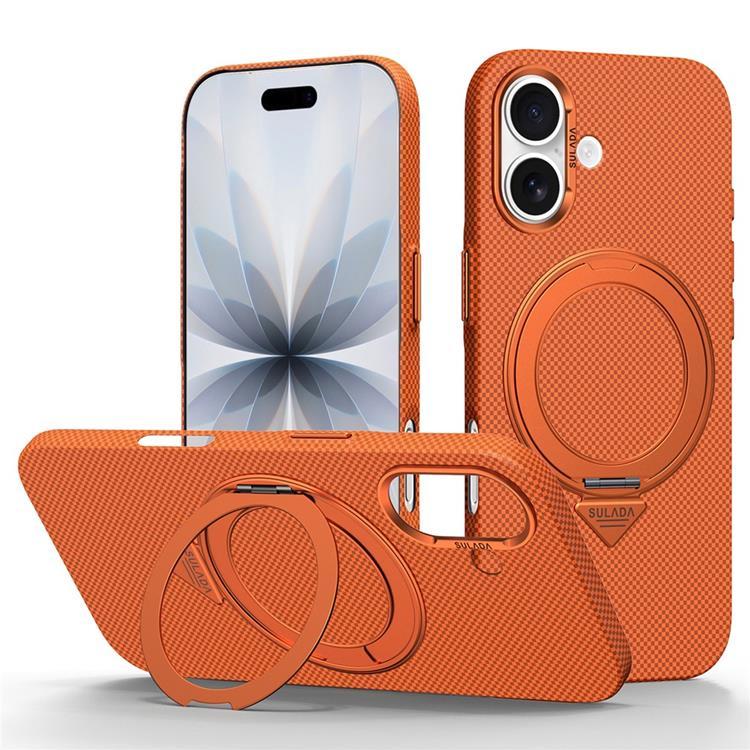 SULADA Mobilskal till iPhone 17 MagSafe Grid Texture - Orange (Orange) | 2353 | AlltMobil