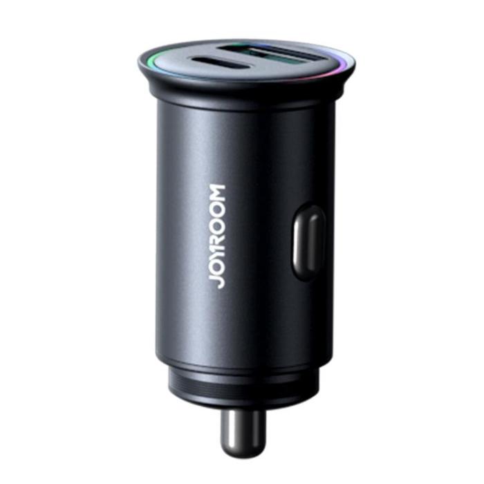 Joyroom - Joyroom Mini Billaddare USB-A/USB-C 60W - Svart
