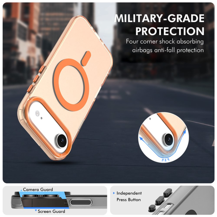 ENKAY - ENKAY iPhone Air Mobilskal MagSafe med 9H Härdat Glas - Vit
