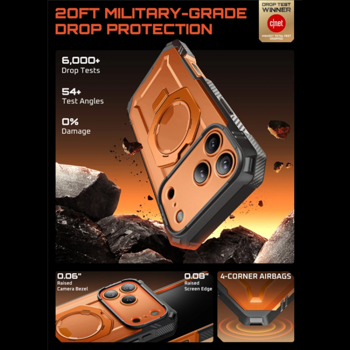 SupCase - Supcase iPhone 17 Pro Max Mobilskal Magsafe UB Grip Pro - Coral