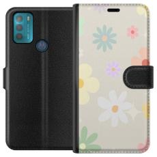 iSecrets - Plånboksfodral till Motorola Moto G50 med fejdande blommor