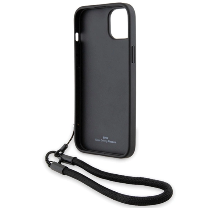 BMW - BMW iPhone 15/14 Plus Mobilskal Signature Läder Wordmark Cord