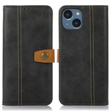Taltech - iPhone 15 Plus Plånboksfodral Skinnimmitation - Svart