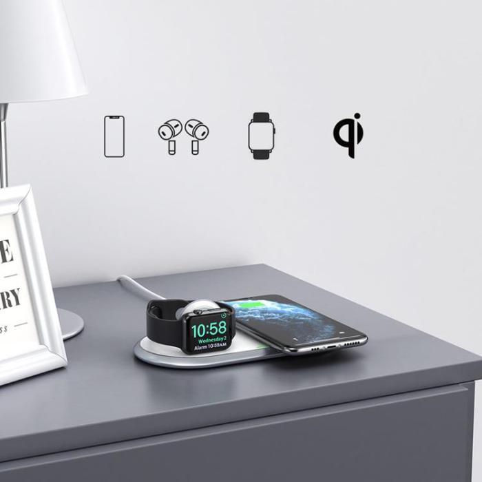 Choetech - Choetech 2-in-1 trådlös Laddare för Smartphones/Apple Watch Qi