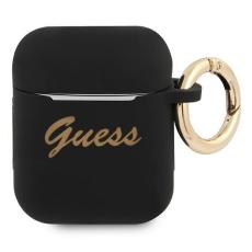 Guess - Guess Silicone Vintage Script Skal AirPods - Svart