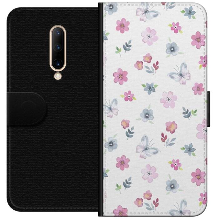iSecrets - Plånboksfodral till OnePlus 7 Pro med Blommor och fjärillar