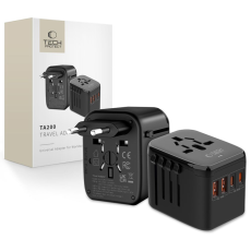 Tech-Protect - Tech-Protect Reseadapter EU/UK/US/AU TA200 - Svart