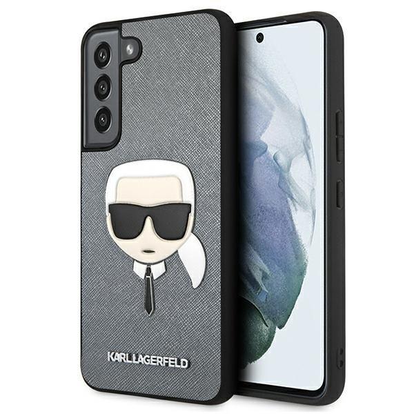 Karl Lagerfeld Saffiano Ikonik Karl`s Head Skal Galaxy S22 Plus - Silver | 2353 | AlltMobil