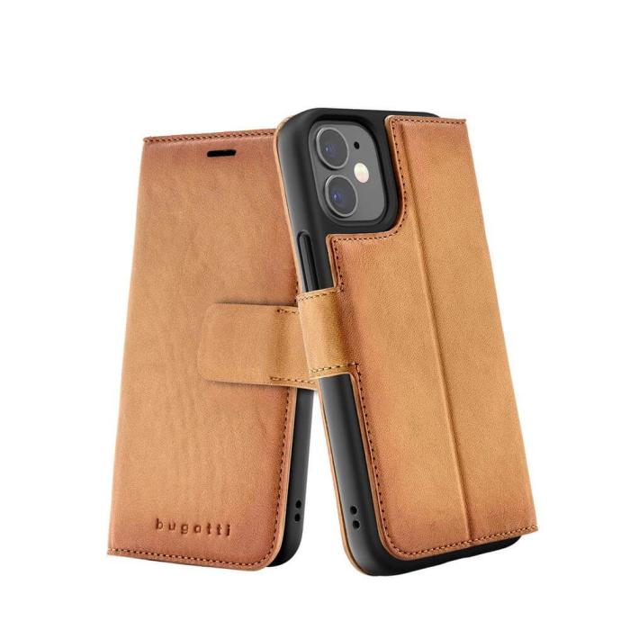 UTGATT5 - Bugatti Zurich Plånboksfodral till iPhone 12 mini cognac