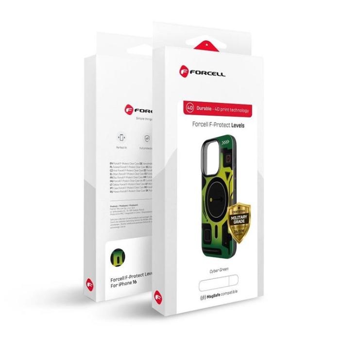 Forcell - Forcell Galaxy S25 Ultra Mobilskal Magsafe Levels - Cyber Grön
