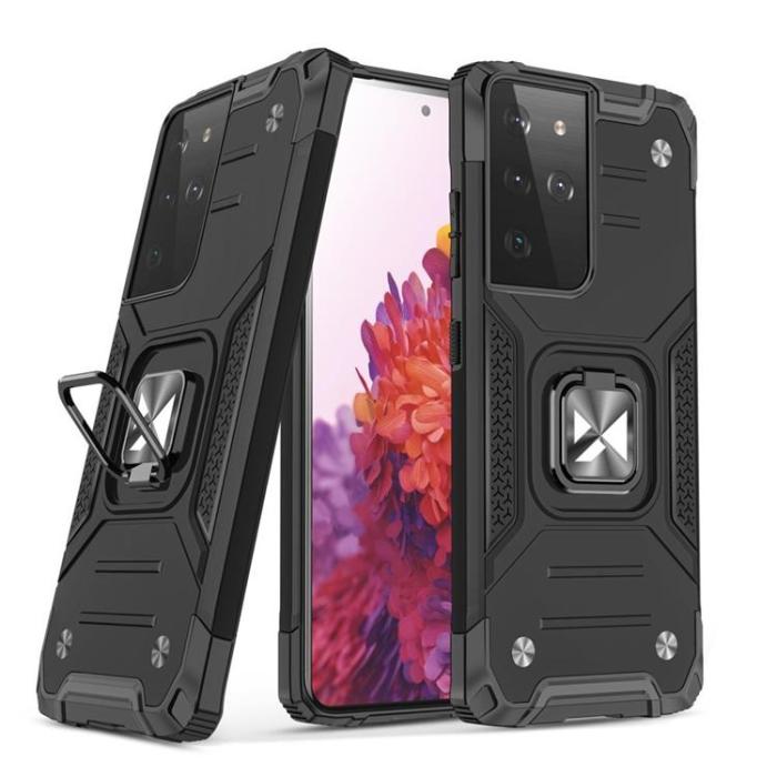 Wozinsky - Wozinsky Ring Armor Skal Galaxy S22 Ultra - Svart