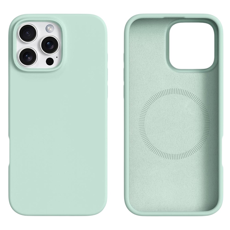 iPhone 16 Pro Max Mobilskal MagSafe Silikon Liquid - Ljusgrön | 2353 | AlltMobil