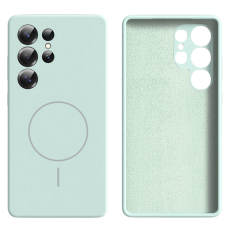 A-One Brand - Galaxy S25 Ultra Mobilskal MagSafe Silikon Soft Skin - Ljusgrön