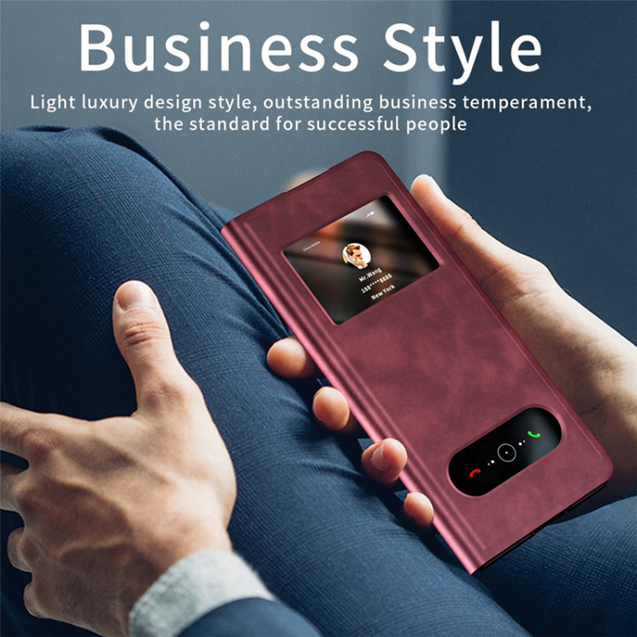 A-One Brand - Galaxy Z Fold 6 Mobilskal View Window - Röd