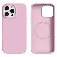 A-One Brand - iPhone 16 Pro Max Mobilskal MagSafe Silikon Liquid - Rosa
