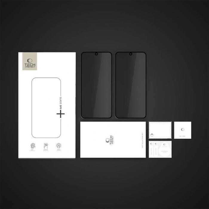 Tech-Protect - [2-Pack] Tech-Protect Galaxy S25 Edge Privacy Härdat glas Skärmskydd - Svart
