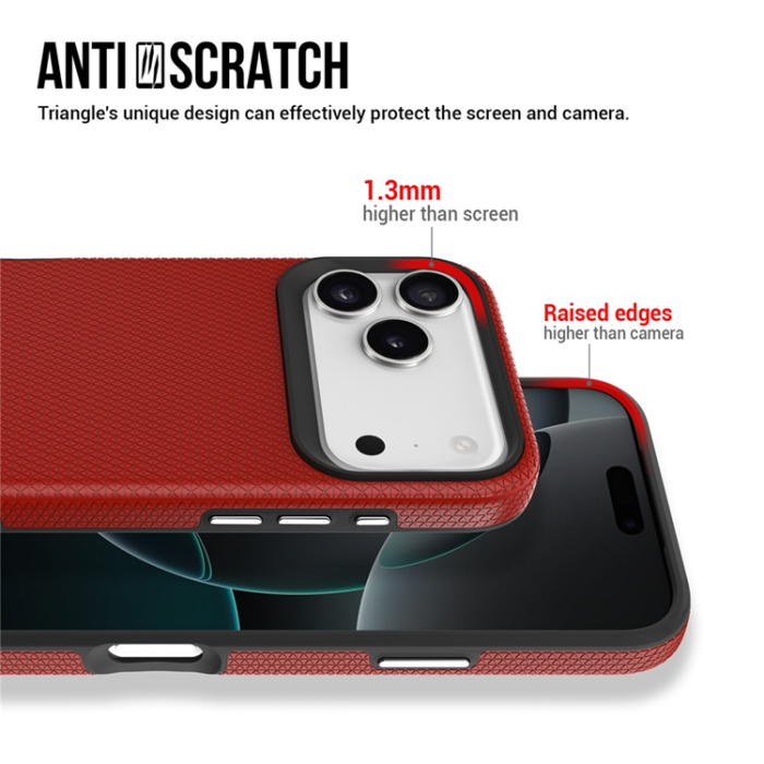 A-One Brand - iPhone 17 Pro Max Mobilskal MagSafe Protective TPU+PC - Röd