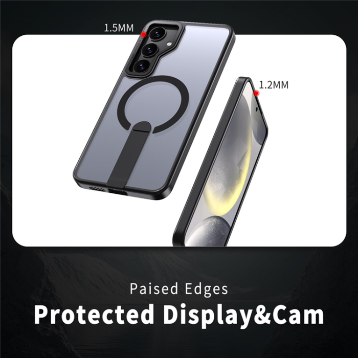 A-One Brand - Galaxy S25 Plus/S24 Plus Mobilskal MagSafe Kickstativ Acrylic