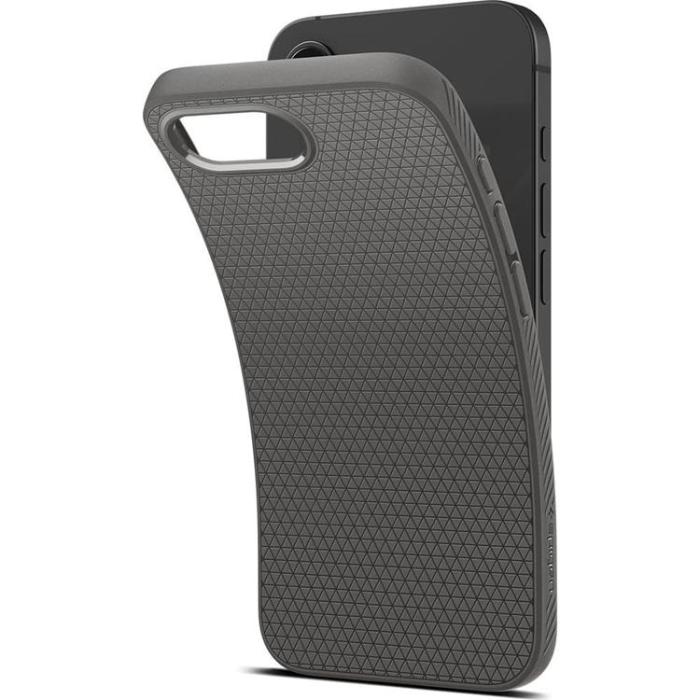 Spigen - Spigen iPhone 16e Mobilskal Liquid Air - Marble Grå