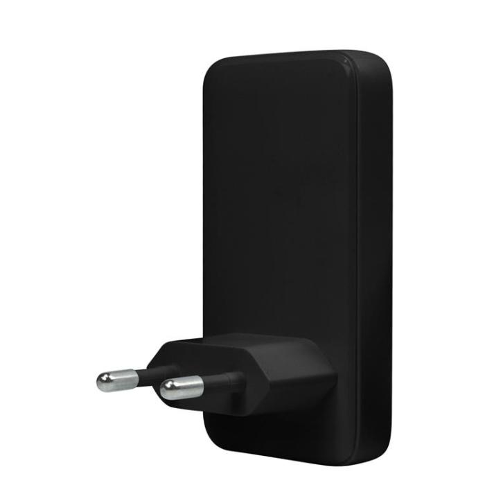 QUALO - QUALO Snabbladdare 45W 1xUSB-A 1xUSB-C GaN Ultra Slim - Svart