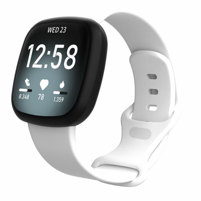 A-One Brand - Fitbit Versa 3/Sens Armband Silikon - Vit