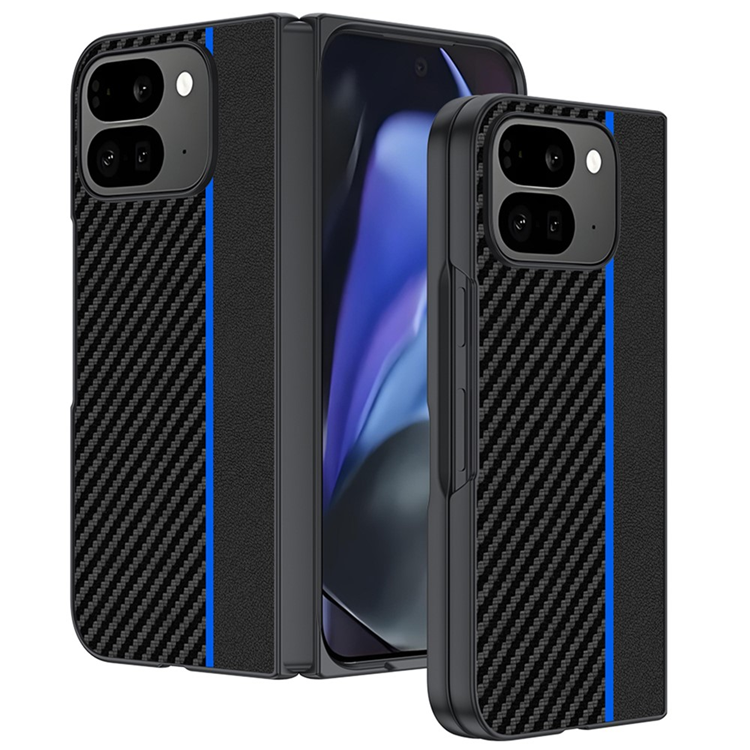 Google Pixel 10 Pro Fold Mobilskal Carbon Fiber - Blå | 2353 | AlltMobil