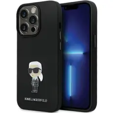 KARL LAGERFELD - KARL LAGERFELD iPhone 13 Pro Max Mobilskal Silikon Ikonik Metal Pin