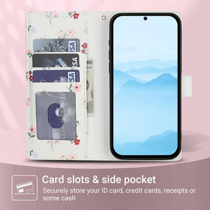 OEM - Samsung Galaxy S26 Plus Plånboksfodral Rhombic Floral Design Konstläder - A1