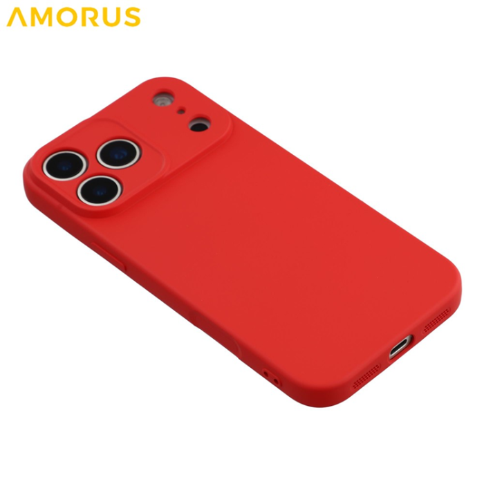Amorus - AMORUS iPhone 17 Pro Max Mobilskal Precise Cutouts - Röd