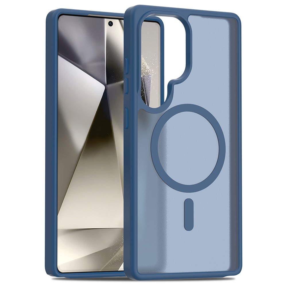 Mobilskal till Galaxy S25 Ultra MagSafe Skin Touch Acrylic - Blå | 2353 | AlltMobil