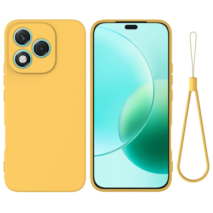 A-One Brand - Honor 400 Lite 5G Mobilskal Flytande Silikon - Gul